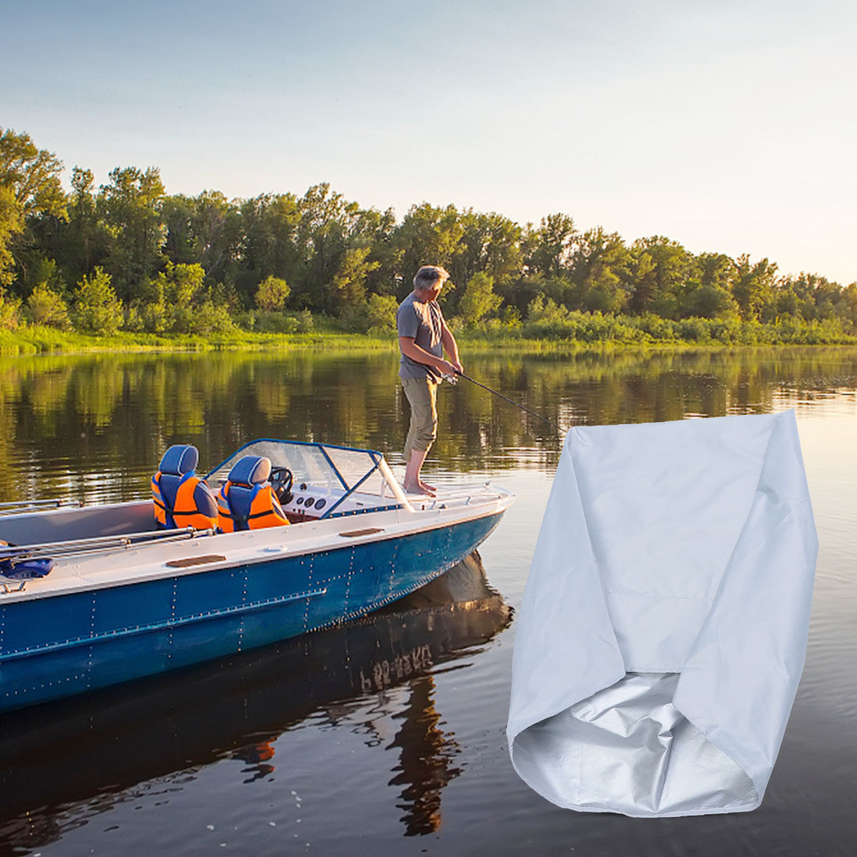 Boat Seat Cover White Oxford F - Fishing Boat Cover 评论和价格