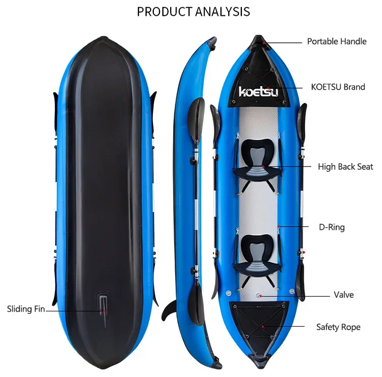 KOETSU 1-2 Persons Inflatable  - Fishing Boat Paddle 评论和价格
